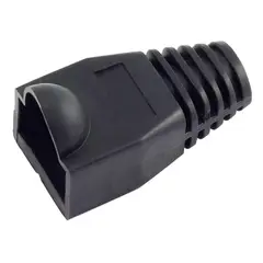 GEN - Funda Capuchon Conector de Red RJ45 Goma Protector 5 Unidades - Negro