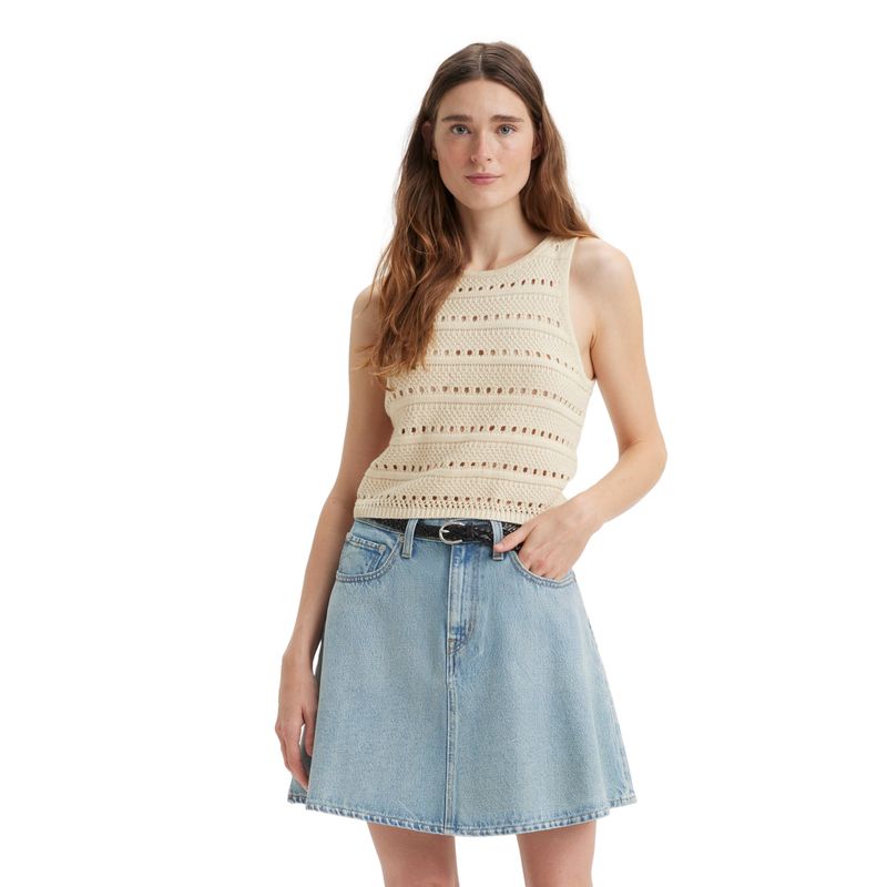LEVIS - Polera Mujer Crochet Tank Blanco Levis