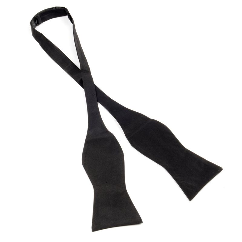 PIERCE ACCESORIOS - Lazo de Corbatín Negro 100% Seda
