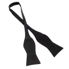 PIERCE ACCESORIOS - Lazo de Corbatín Negro 100% Seda
