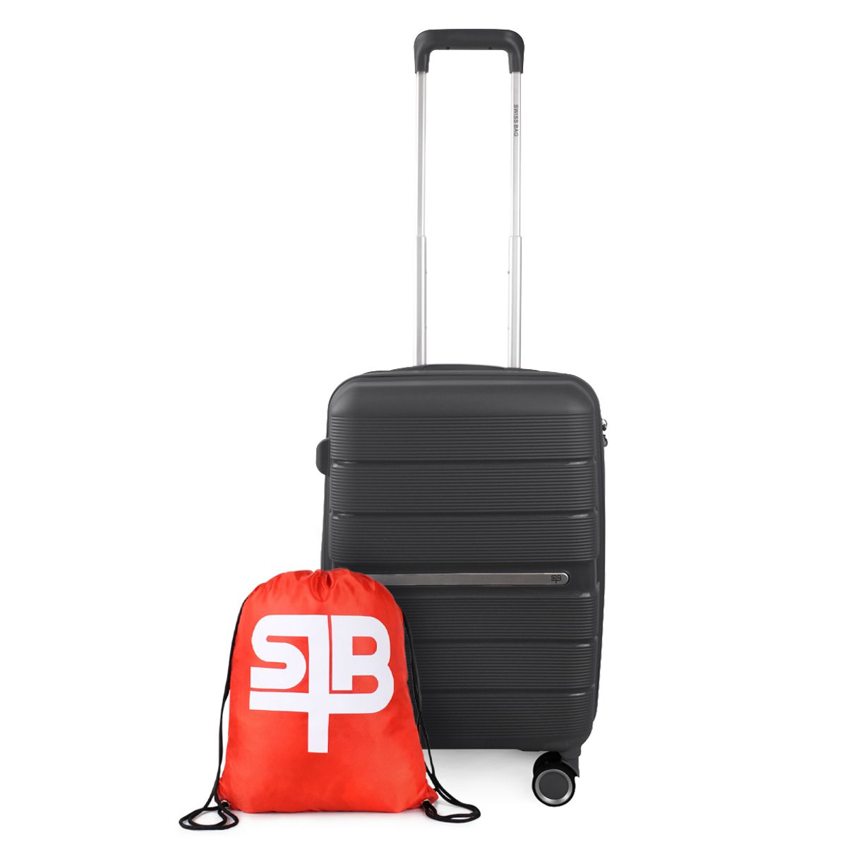 SWISS BAG - Maleta cabina Xpos gris + Morral de regalo Swiss Bag