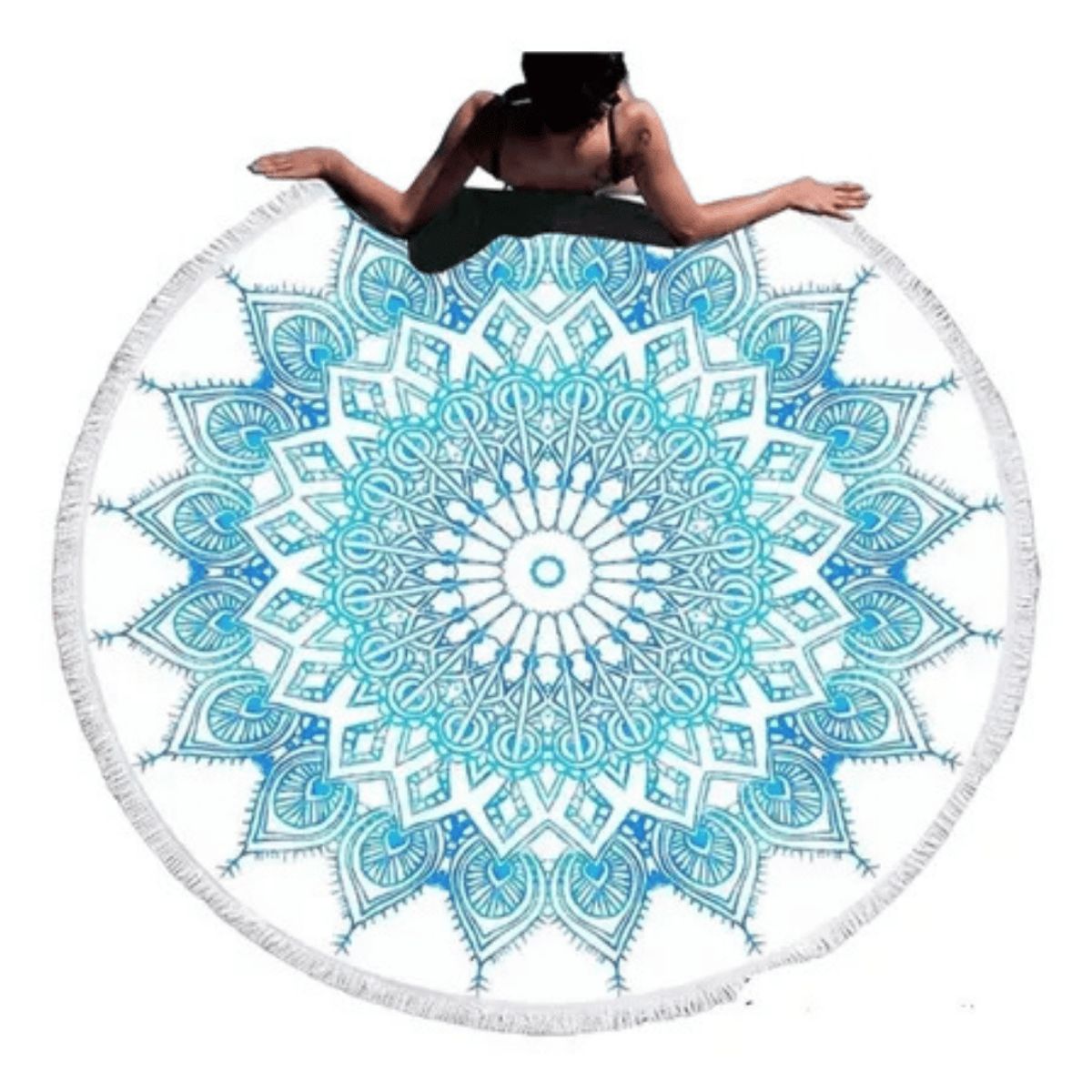 UTILISIMO - Toalla Redonda 100% Algodón Playa Piscina Diseños Surtidos 140 cm