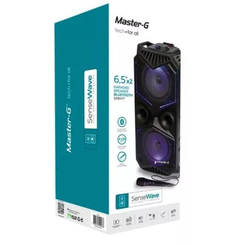 GENERICO - PARLANTE MASTER G SPBYF7  Portátil con Bluetooth Master-G, 400W