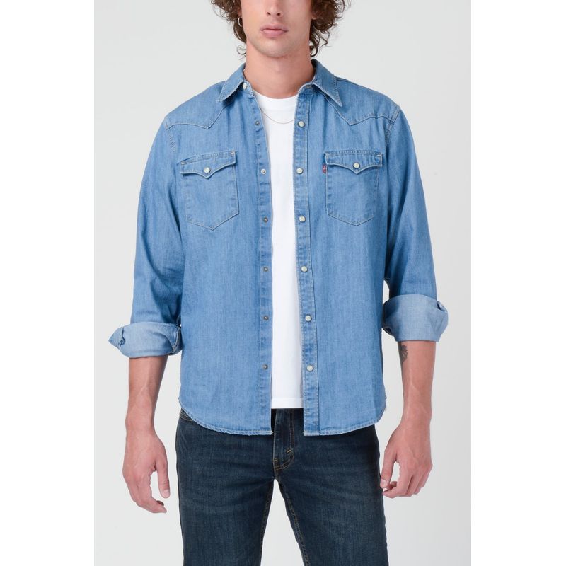 LEVIS - Camisa Hombre Barstow Western Standard Azul Levis