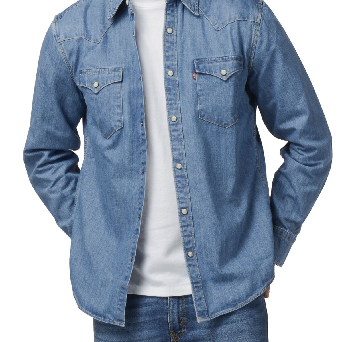 LEVIS - Camisa Hombre Barstow Western Standard Azul Levis