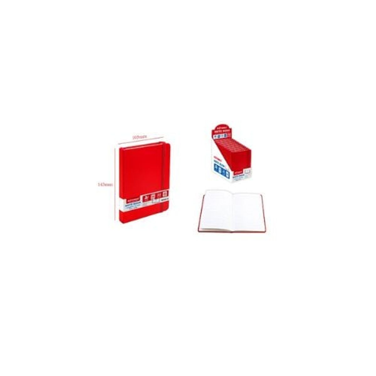 GENERICO - Libreta De Nota Rojo 100 Hojas