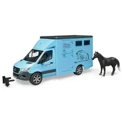 BRUDER - 02674 MB SPRINTER ANIMAL TRANSPORTER WITH 1 HORSE
