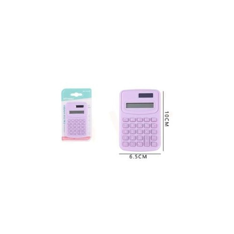 GENERICO - Calculadora Morado Pastel 10 6 5 Cm