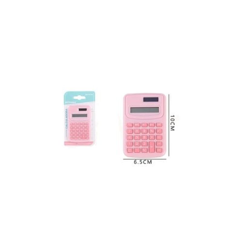 GENERICO - Calculadora Rosado Pastel 10 6 5 Cm