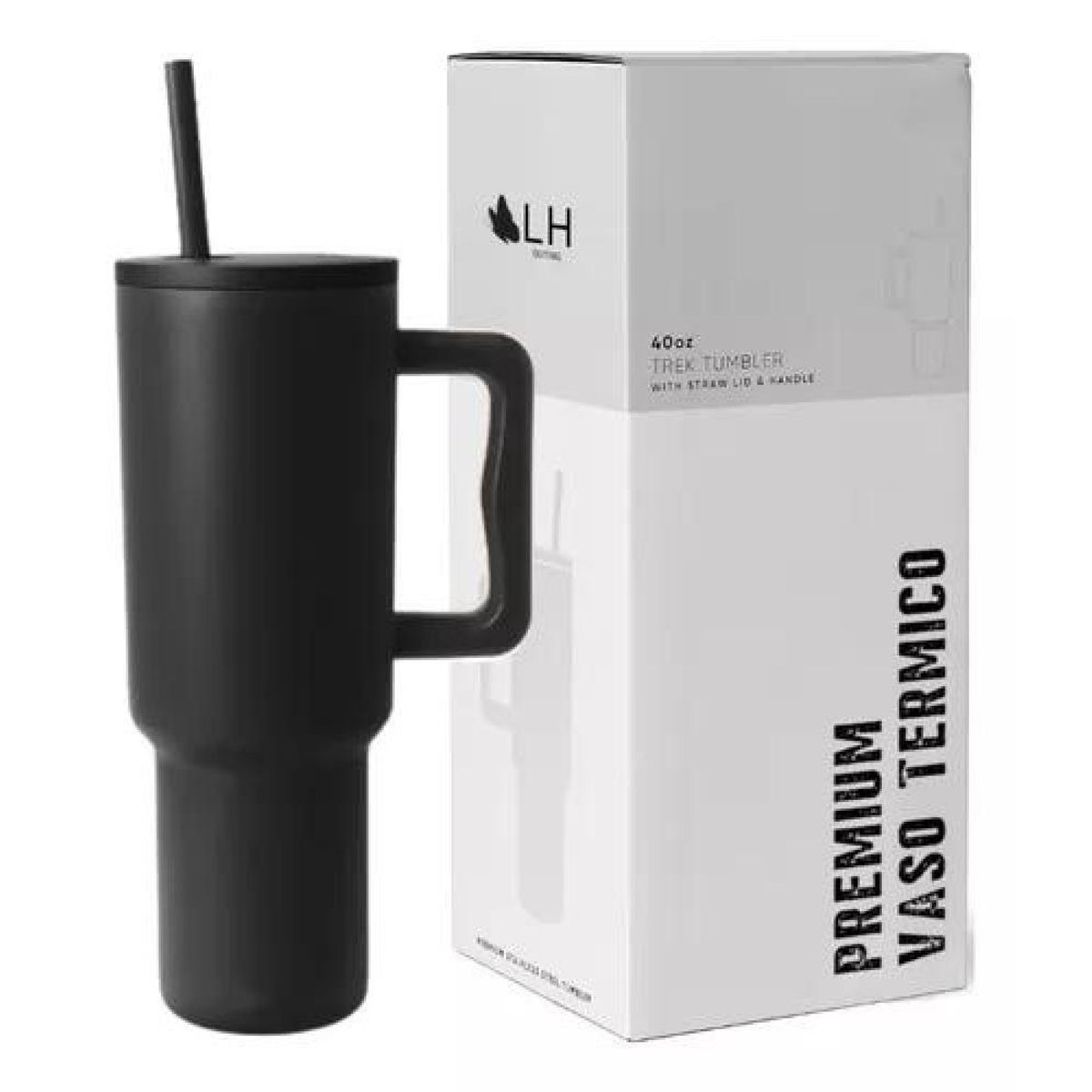 GENERICO - Vaso térmico mug 1200 lt acero inoxidable negro