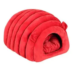 GENERICO - Cama iglú para gatos y perros mascotas rojo