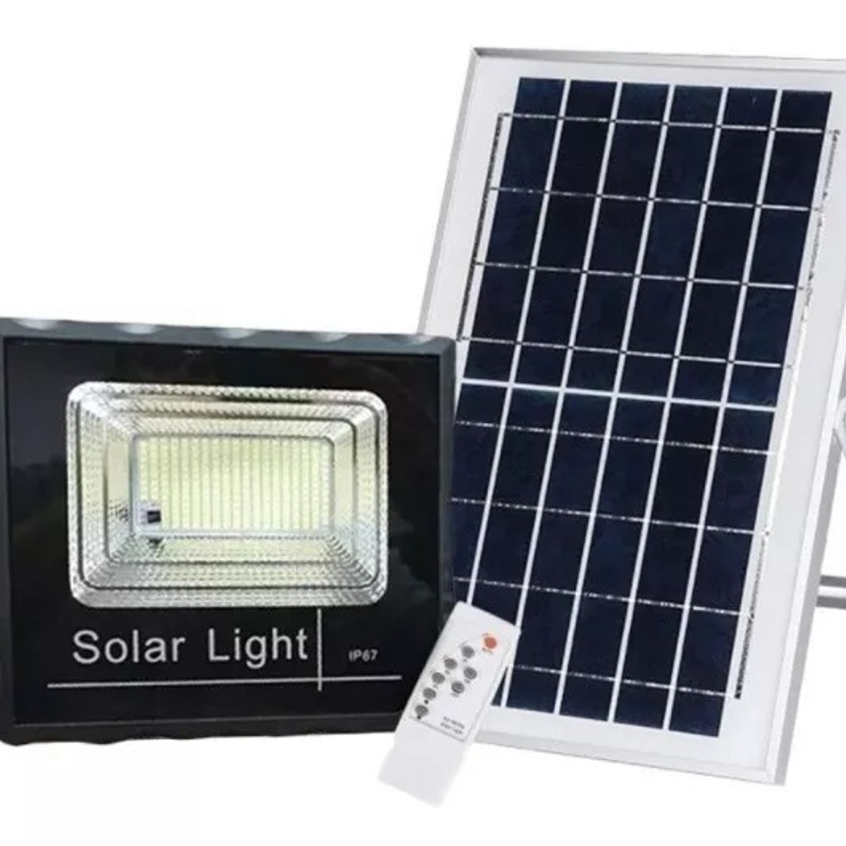 GENERICO - Foco Solar 200w 110led + Panel Solar Y Control Remoto