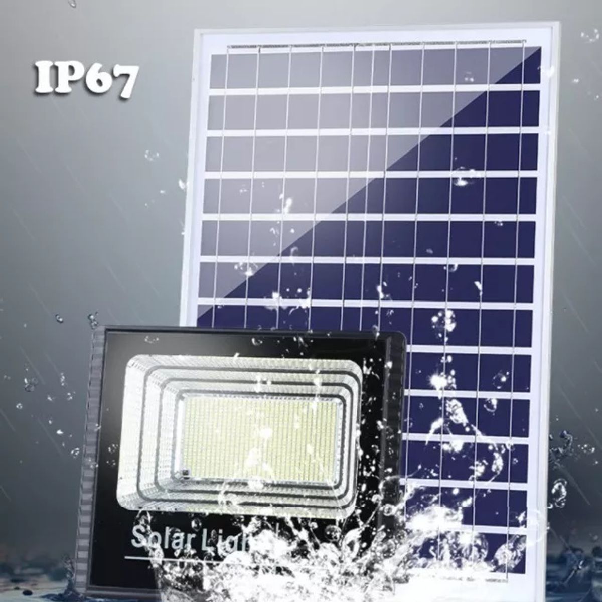 GENERICO - Foco Solar 200w 110led + Panel Solar Y Control Remoto