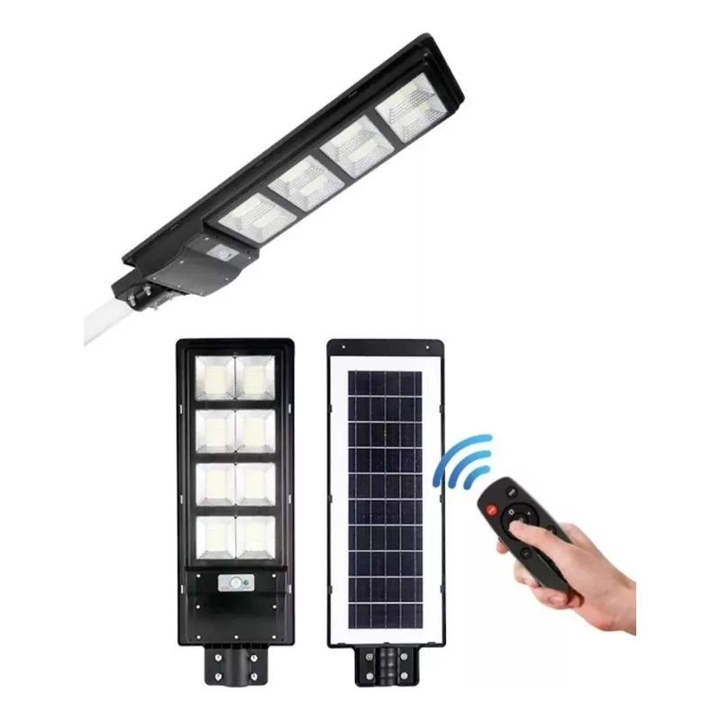 GENERICO - Foco Solar Led Exterior Lupa Luminaria + Poste Y Sensor 300w