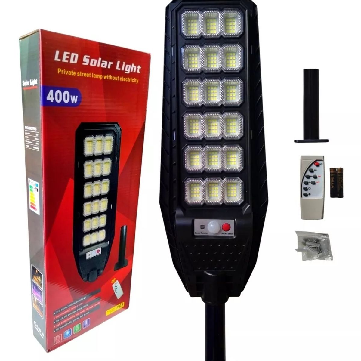 GENERICO - Foco Solar Para Poste 400w 216 led Con Control Remoto + Sop