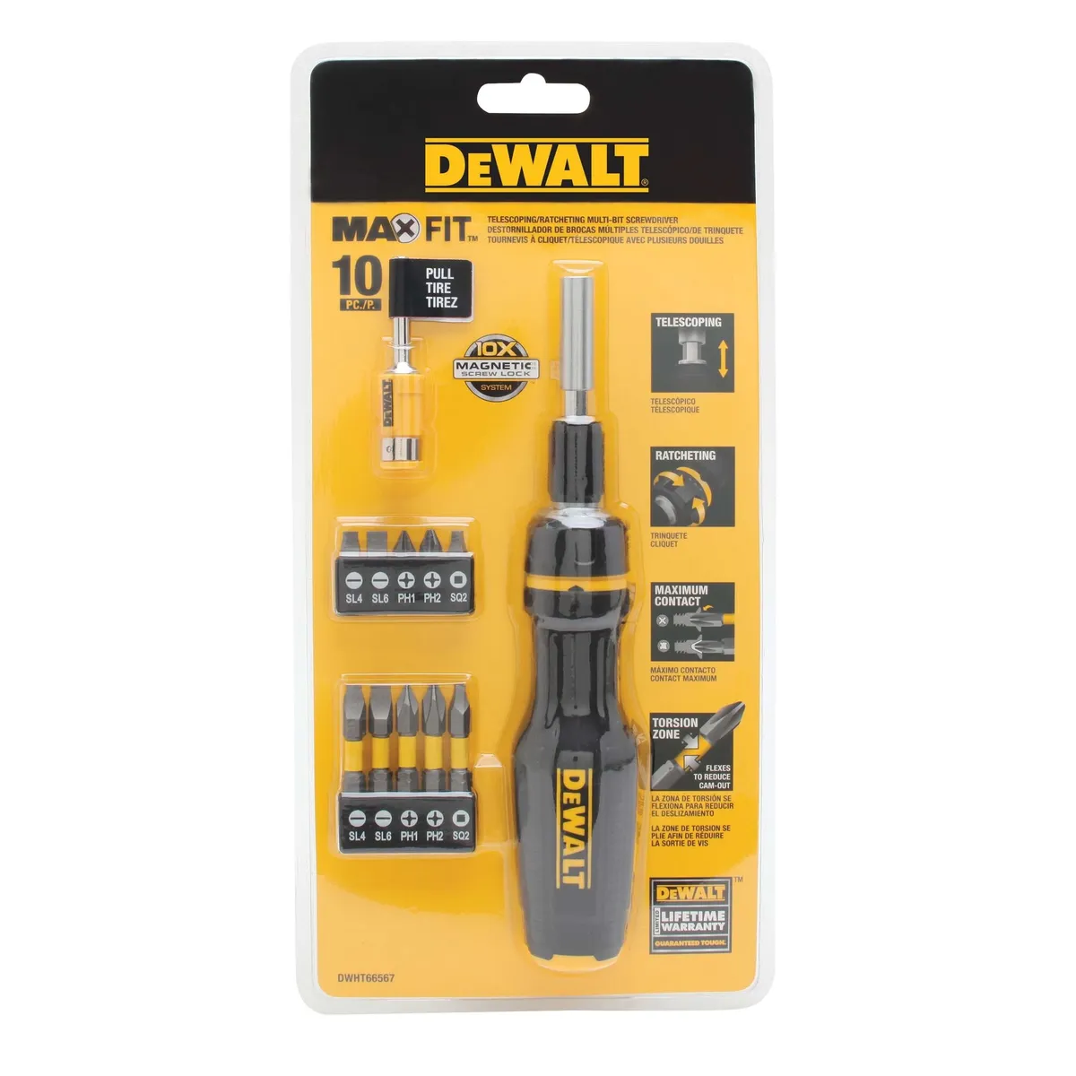 DEWALT - Set Destornillador Telescópico Multibroca DEWALT DWHT66567