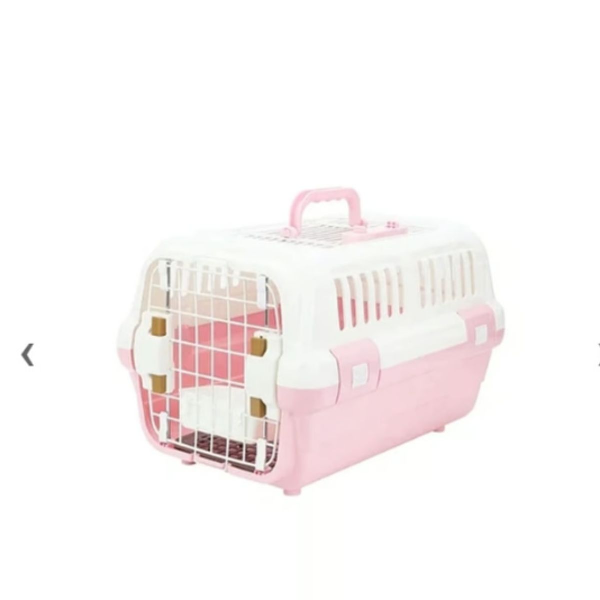 GENERICO - Caja Canil Transportadora Ventilación Perro Rosa 46 X 31 Cm