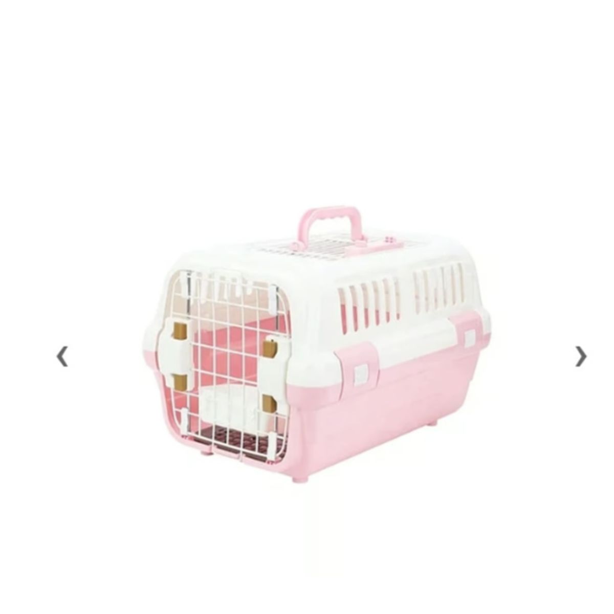 GENERICO - Caja Canil Transportadora Ventilación Perro Rosa 46 X 31 Cm