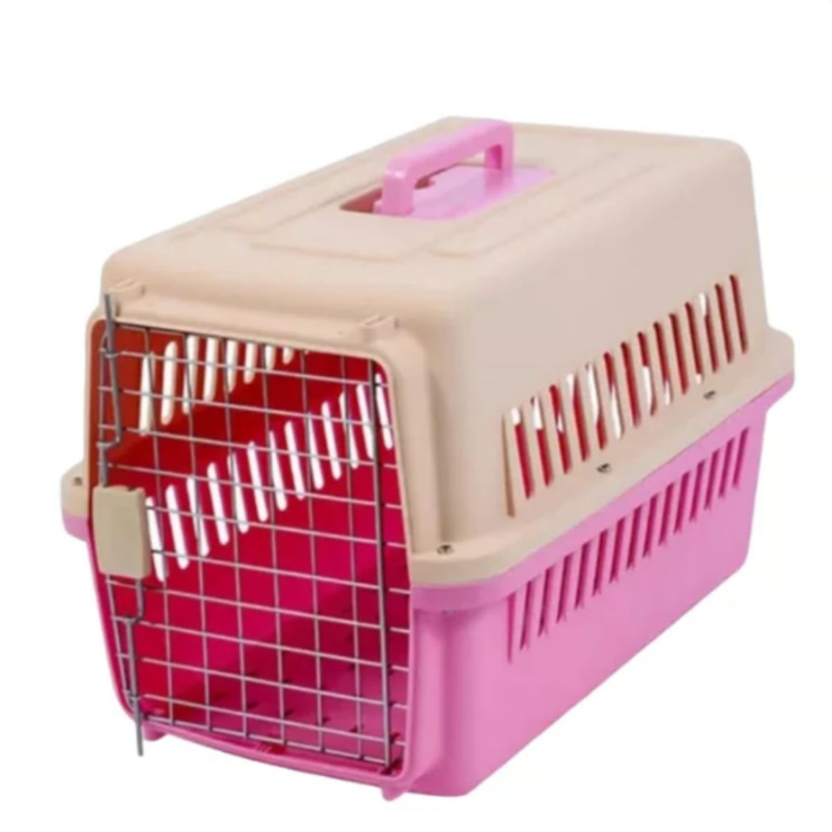 GENERICO - Jaula Transportadora Para Mascotas Canil De Transporte Rosa