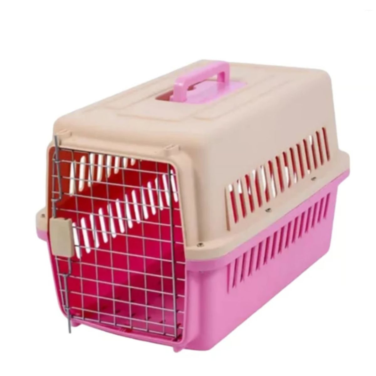 GENERICO - Jaula Transportadora Para Mascotas Canil De Transporte Rosa