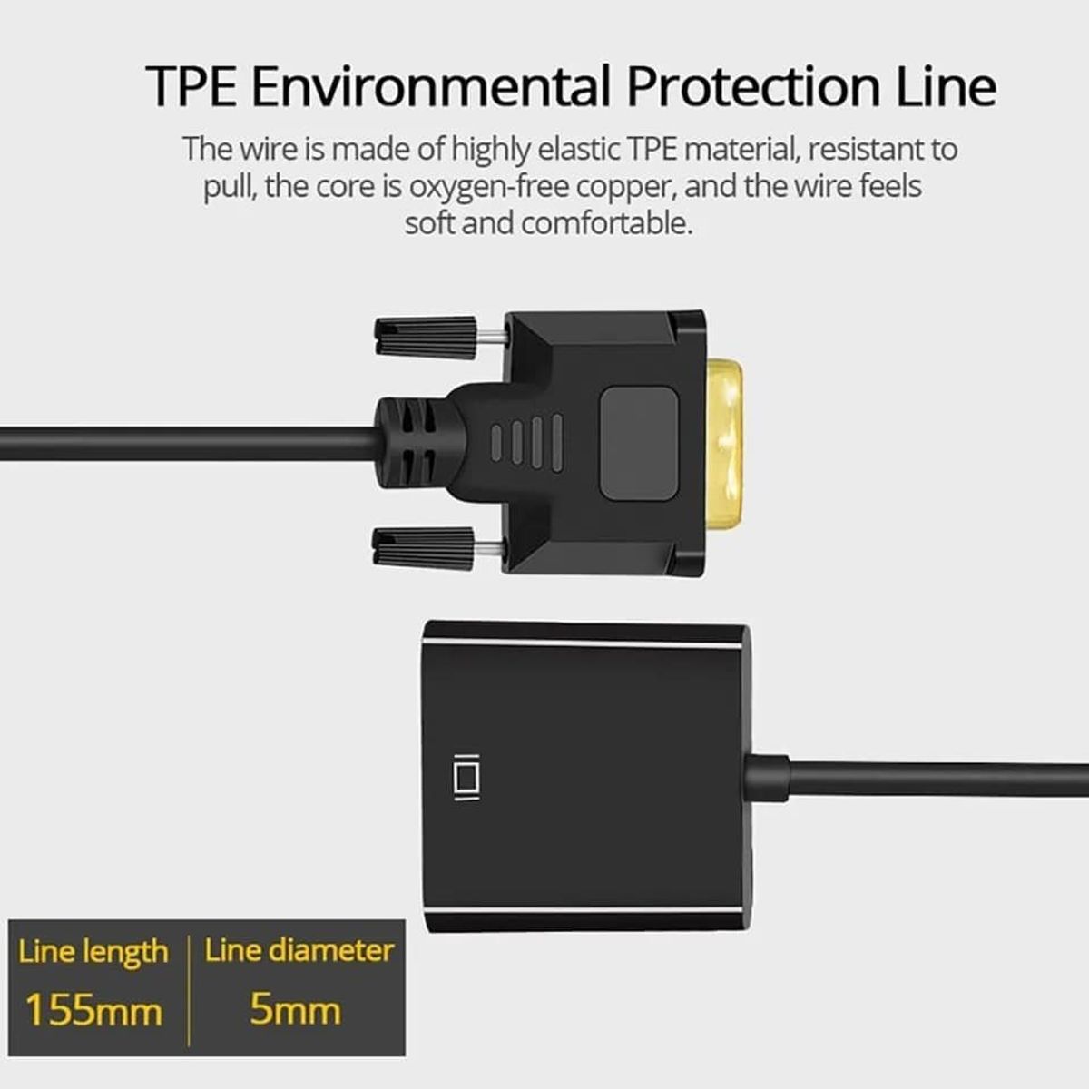 Adaptador DVI a VGA para Monitor de ordenador, marca GENERICO - Foto Principal