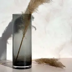 DECO EXPRESS - Florero Berna ahumado 25x9 cm