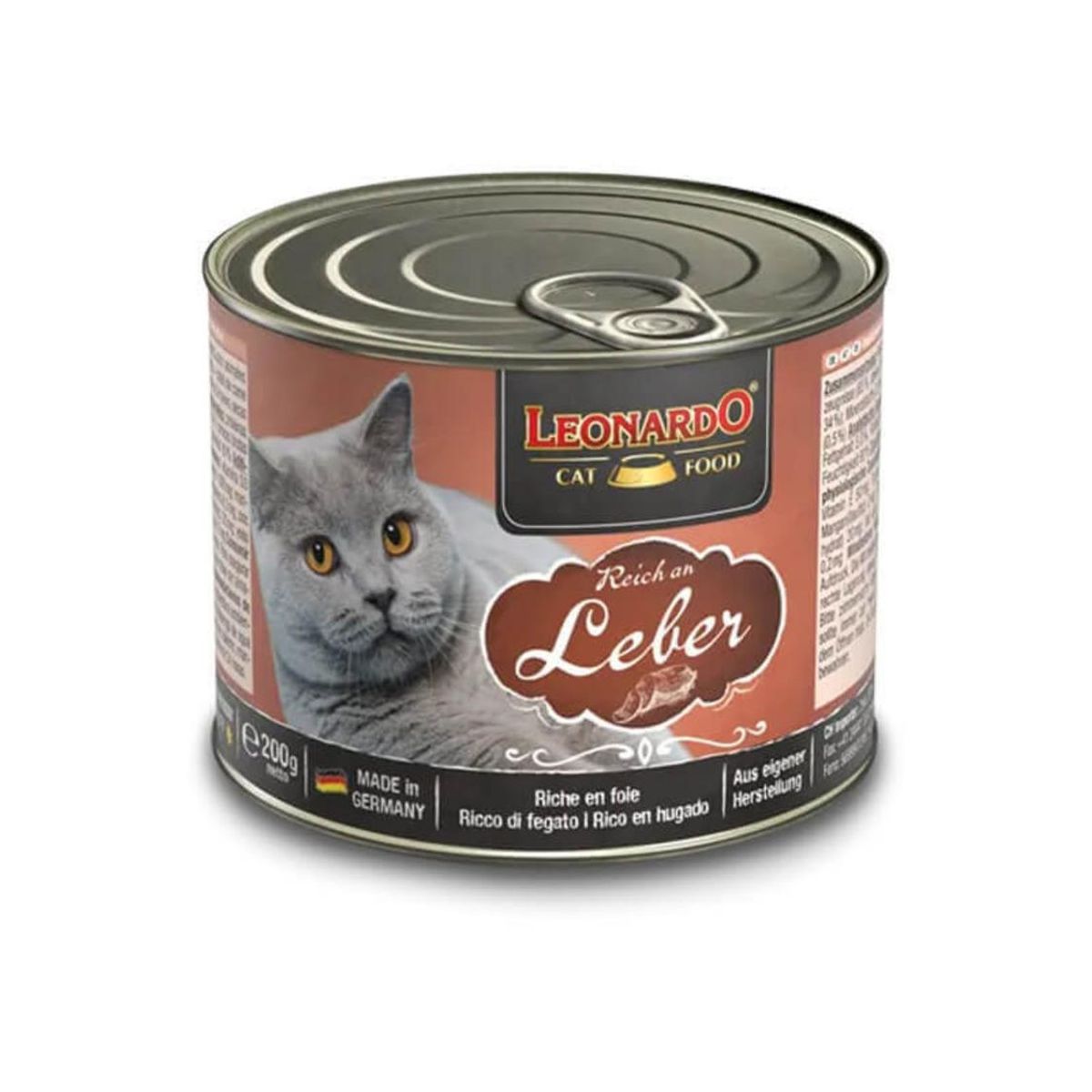 GENERICO - Alimento Leonardo Para Gato Sabor Hígado En Lata De 200g