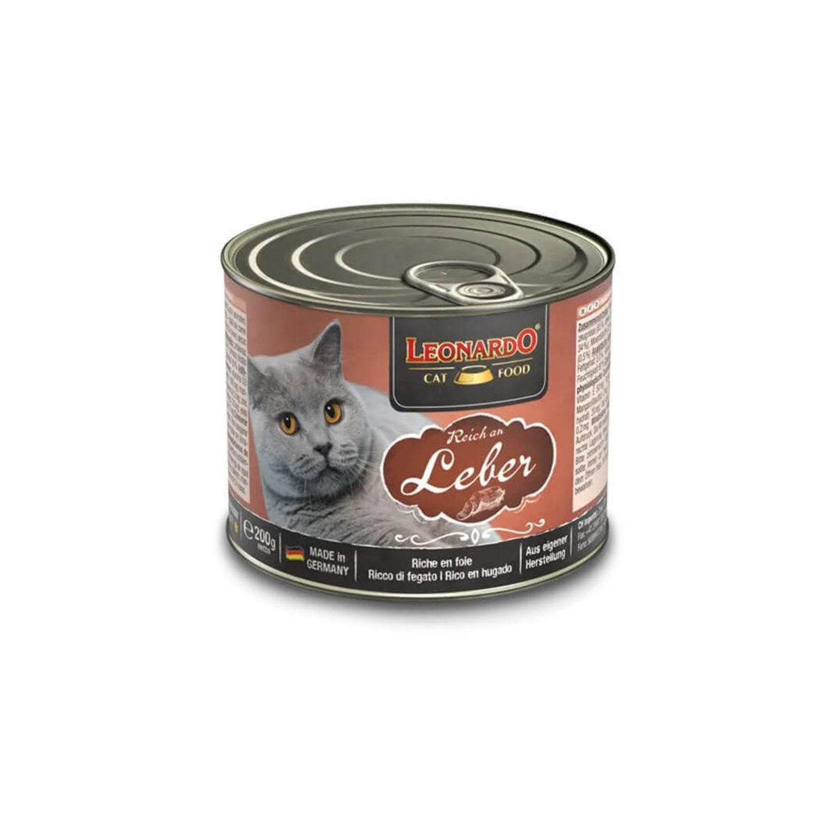GENERICO - Alimento Leonardo Para Gato Sabor Hígado En Lata De 200g