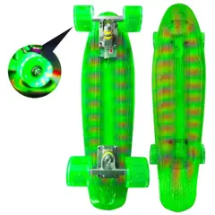 GENERICO - Skate Penny Patineta Verde con Luces Led