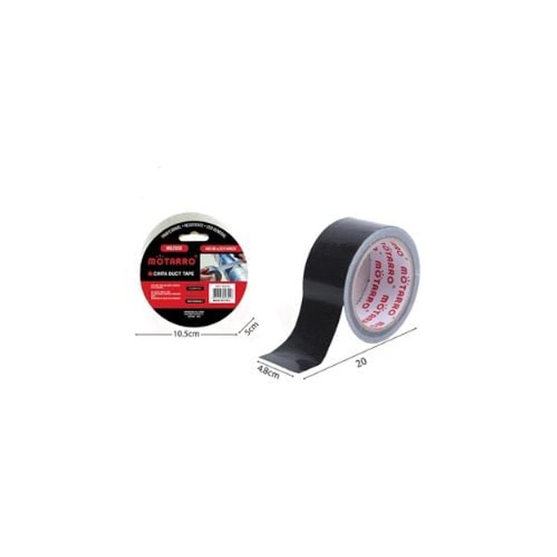 GENERICO - Cinta Duct Tape Multipropósito Negro 4 8 20 Cm