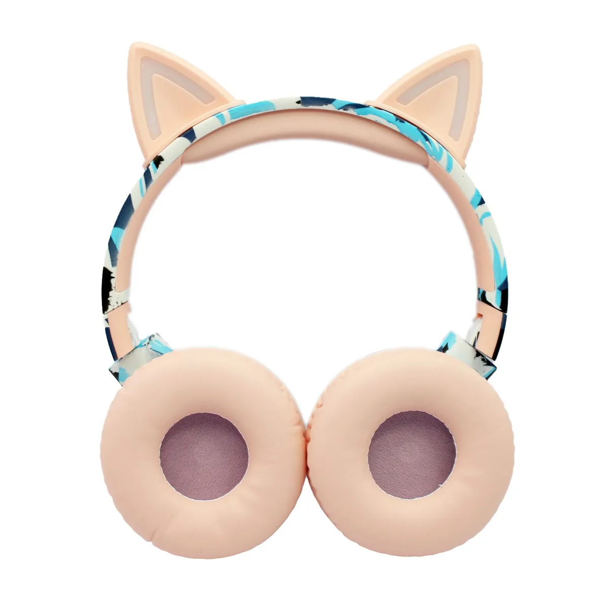 TECNOLAB - Audífonos Bluetooth Gatito Rosa RGB ¡Vida a tu Música - SC