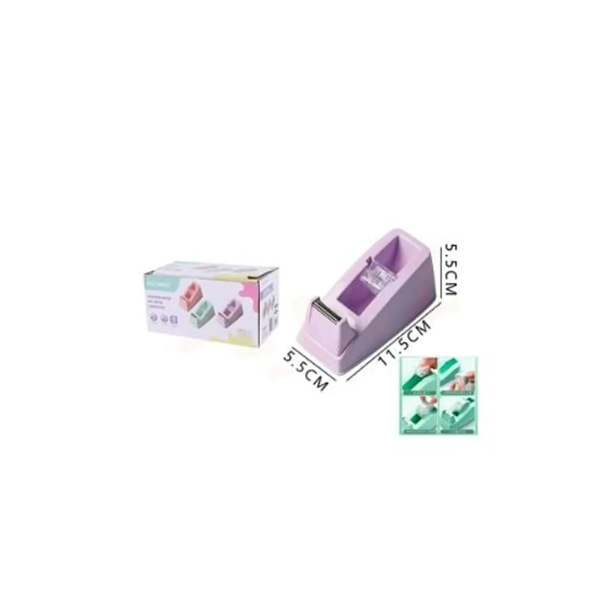 GENERICO - Dispensador De Cinta Adhesiva Purpura 11x5Cm