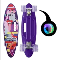 GENERICO - Skate Penny Cruiser Patineta Morada con Diseño