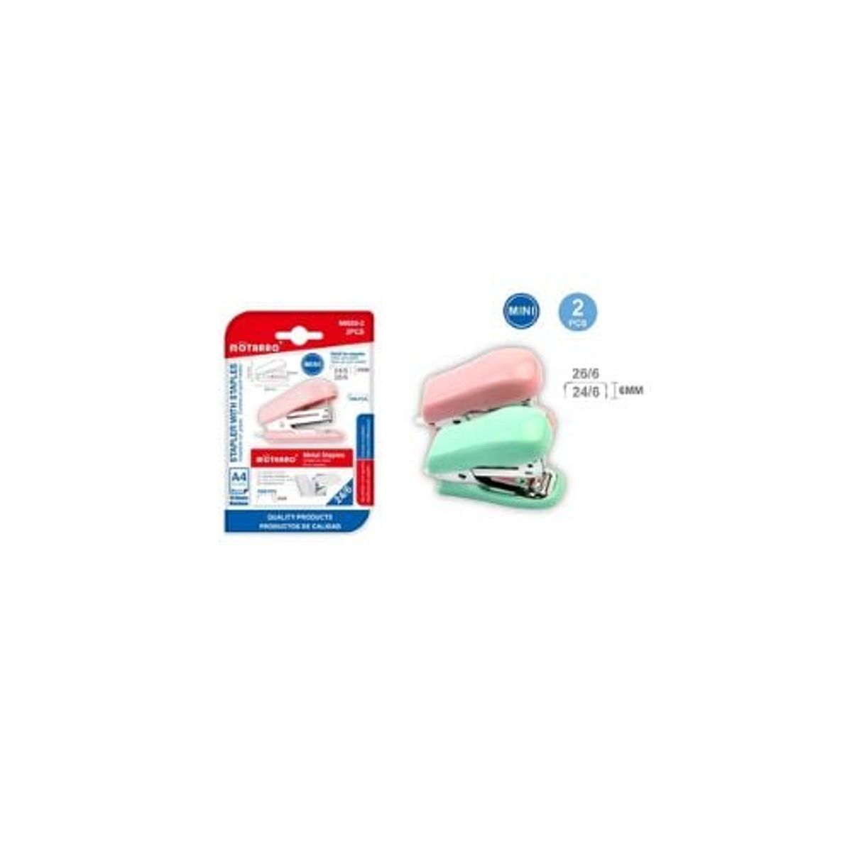 GENERICO - Set Corchetera Pequeña + Corchetes 6 Mm 2 Pcs