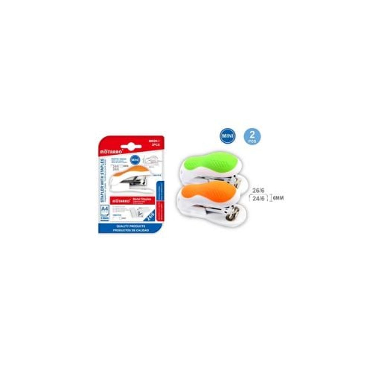 GENERICO - Set Mini Corchetera+Corchete 2 Pcs