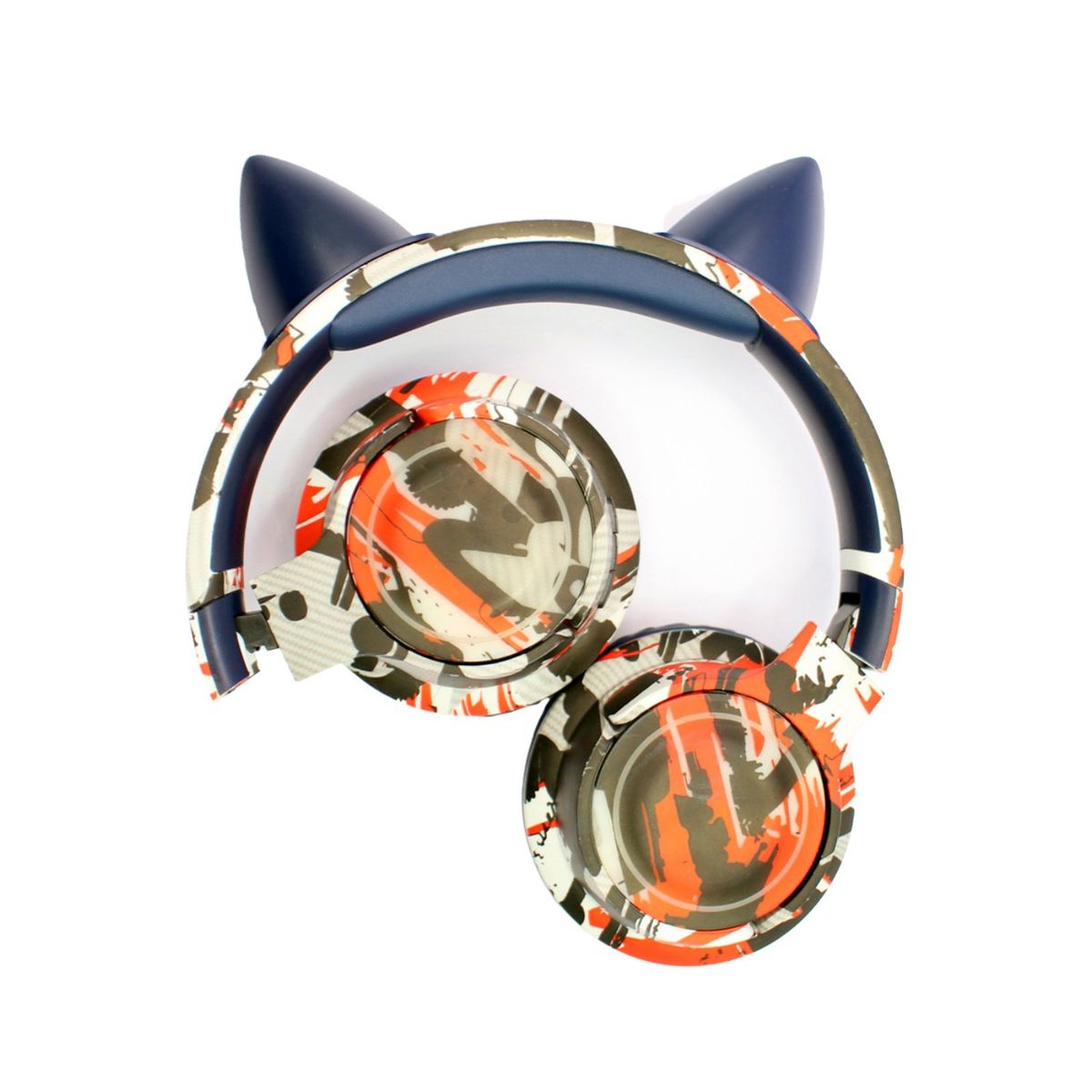 TECNOLAB - Audífonos Bluetooth Gatito Azul RGB ¡Vida a tu Música - SC