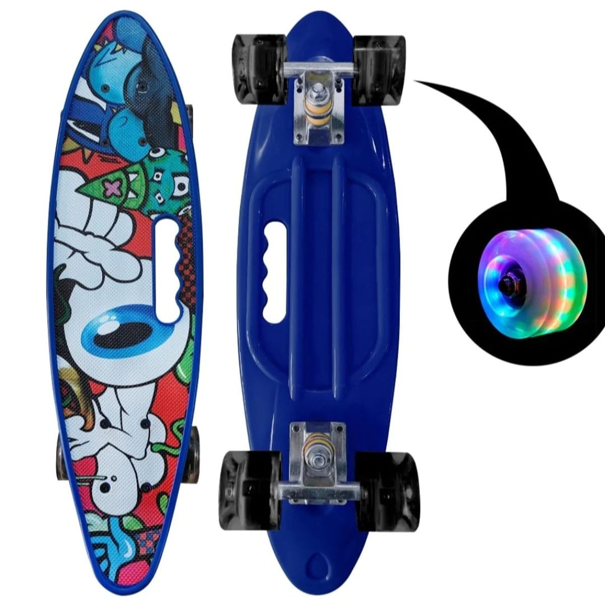 GENERICO - Skate Penny Cruiser Patineta Azul con Ojo