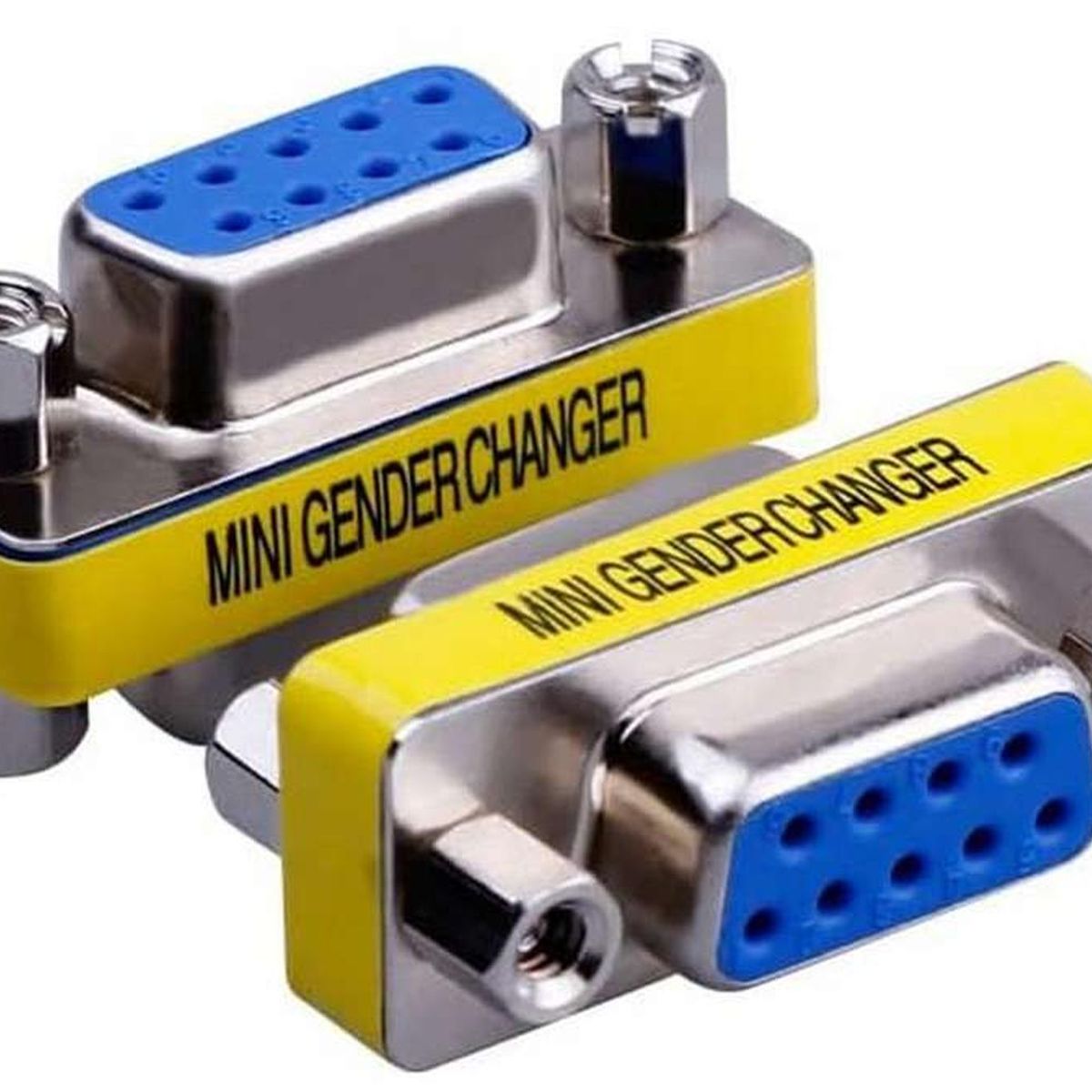 GEN - Copla Serial Rs232 9 Pines Adaptador Db9 Hembra Hembra 9 Pin - Plateado