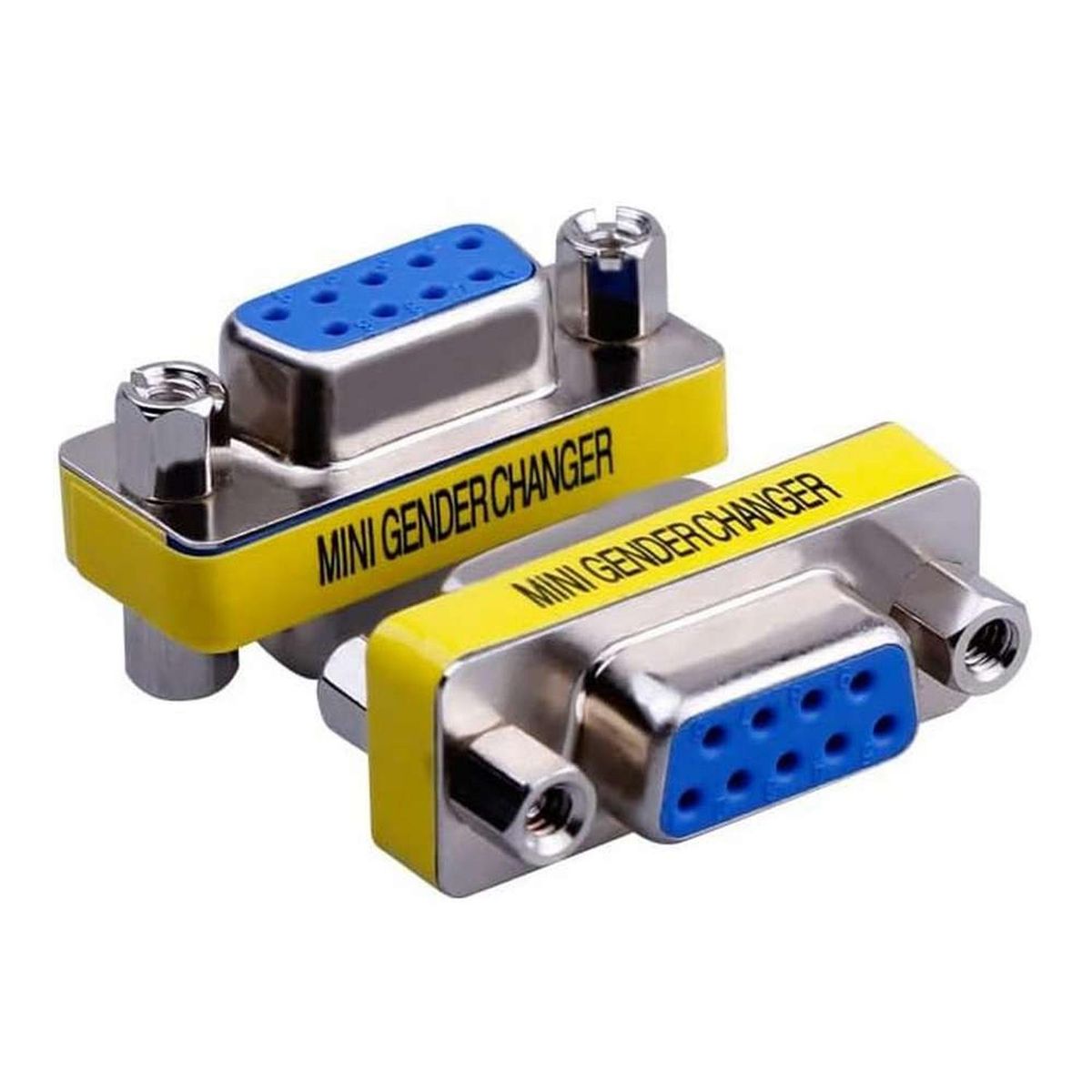 GEN - Copla Serial Rs232 9 Pines Adaptador Db9 Hembra Hembra 9 Pin - Plateado