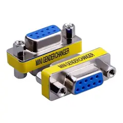 GEN - Copla Serial Rs232 9 Pines Adaptador Db9 Hembra Hembra 9 Pin - Plateado