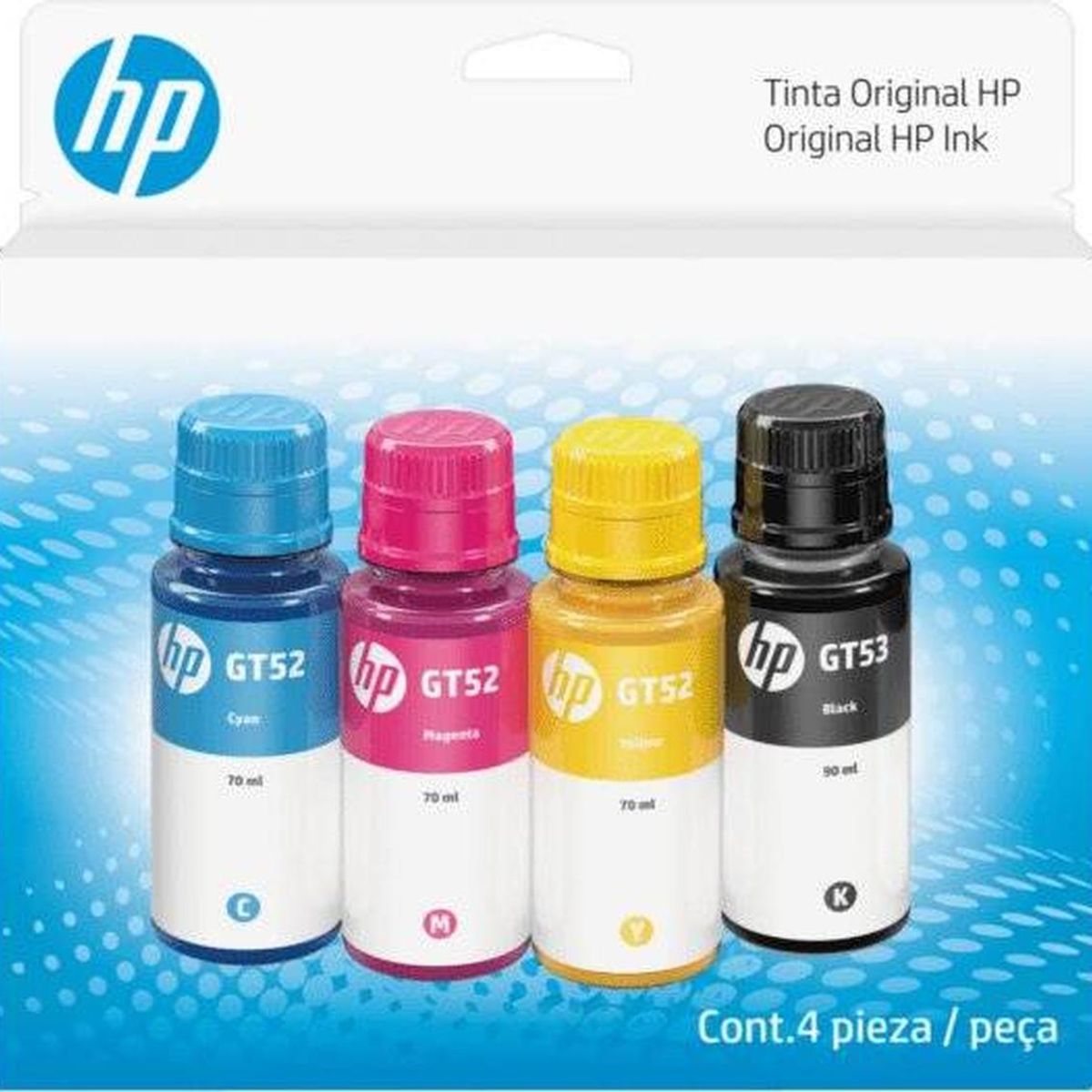 HEWLETT PACKARD - Combo de botella de tinta HP GT53GT52
