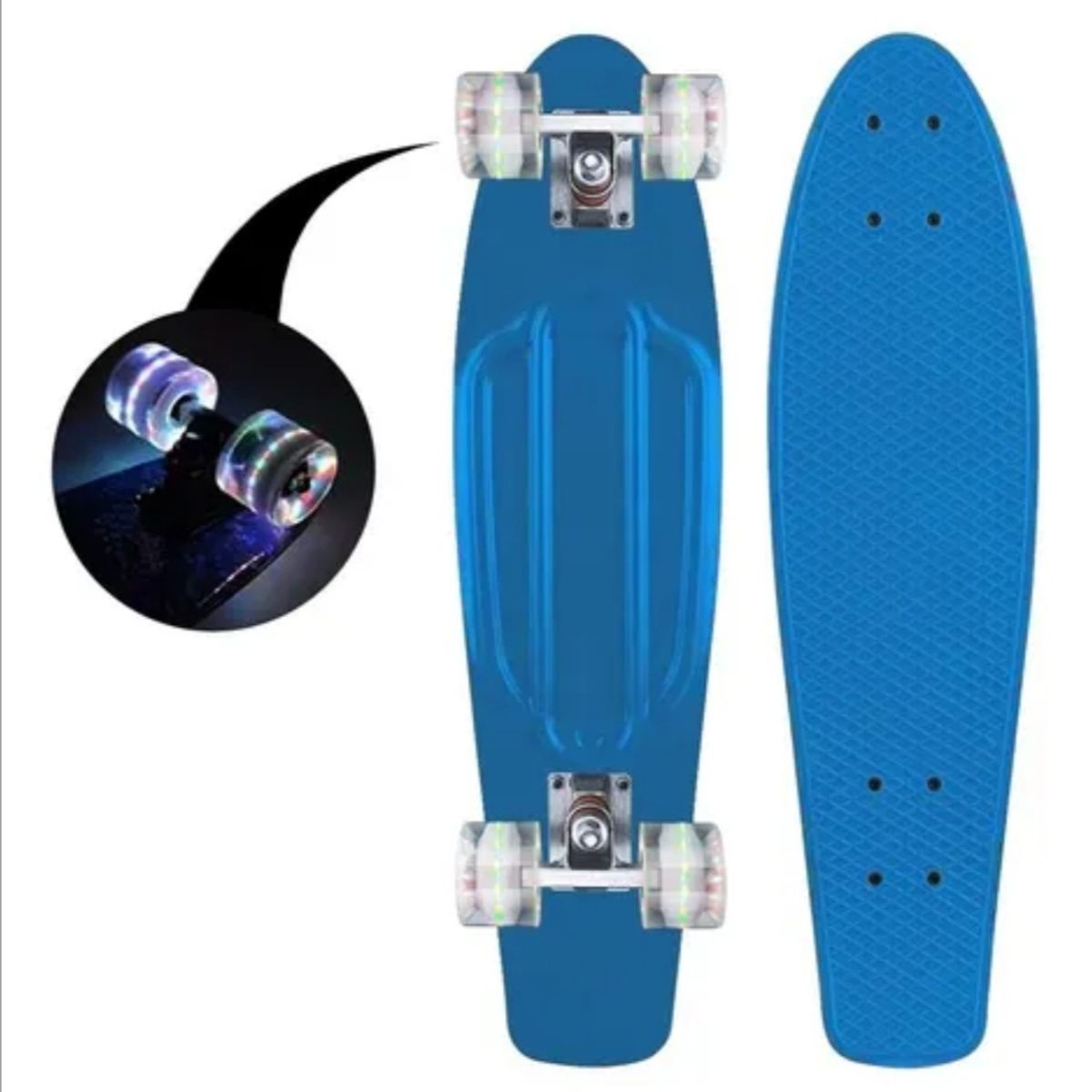 GENERICO - Skate Penny Patineta Ruedas Led para niños Color Azul