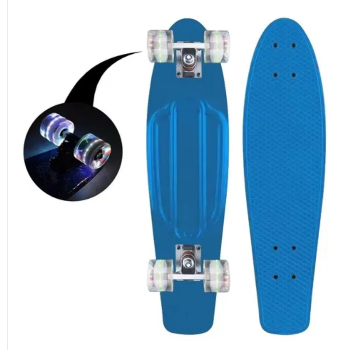 GENERICO - Skate Penny Patineta Ruedas Led para niños Color Azul