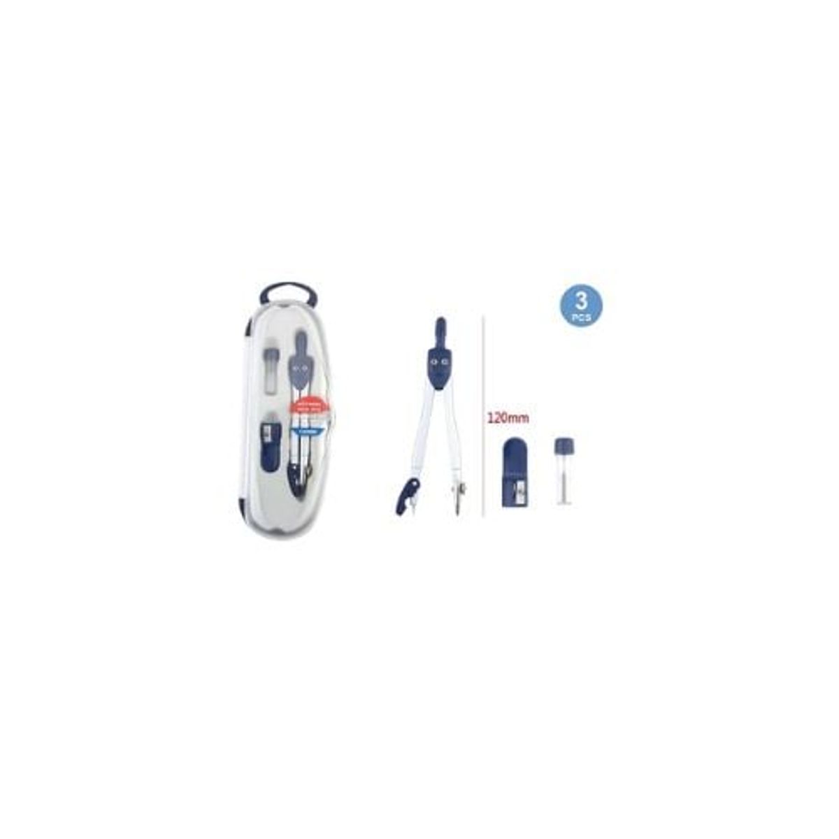 GENERICO - Set De Compás 120 Mm 3 Pcs