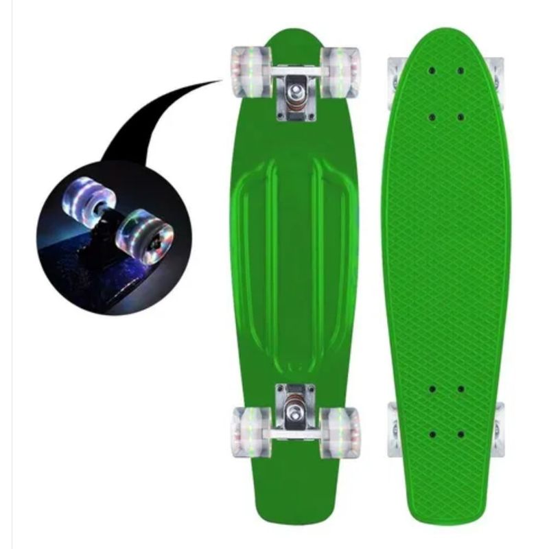 GENERICO - Skate Penny Patineta Ruedas Led para niños Color Verde