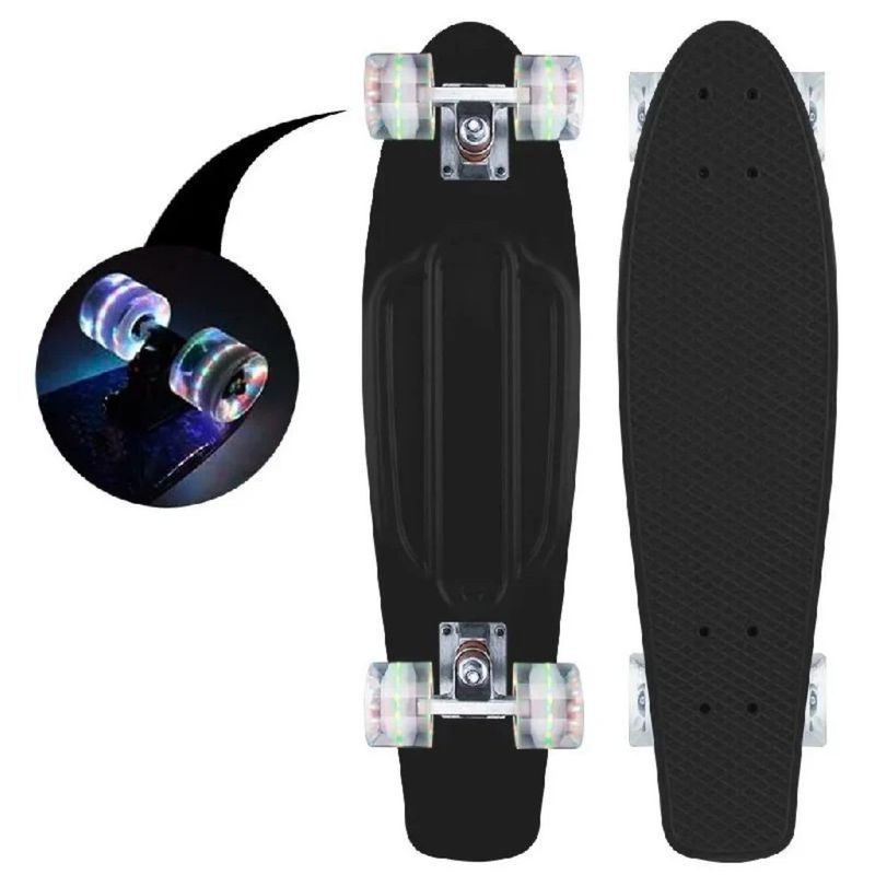 GENERICO - Skate Penny Patineta Ruedas Led para niños Color Negro