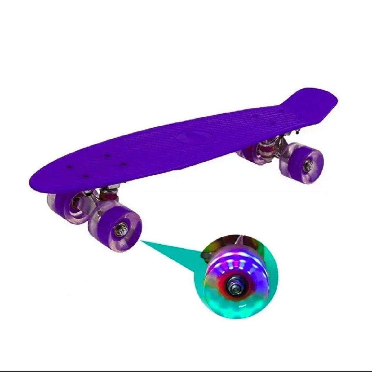 GENERICO - Skate Penny Patineta Ruedas Led para niños Color Morado