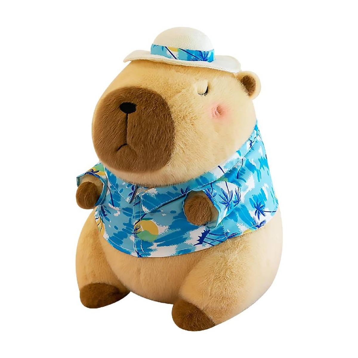 GENERICO - Peluche Capibara Playero Hawaiano de 25cm Novedad del Verano