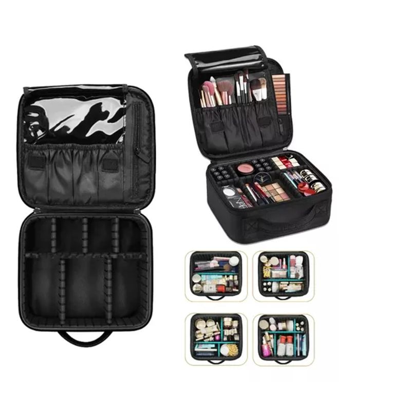 GENERICO - Maleta Maquillaje Portátil Cartera Cosméticos Negra