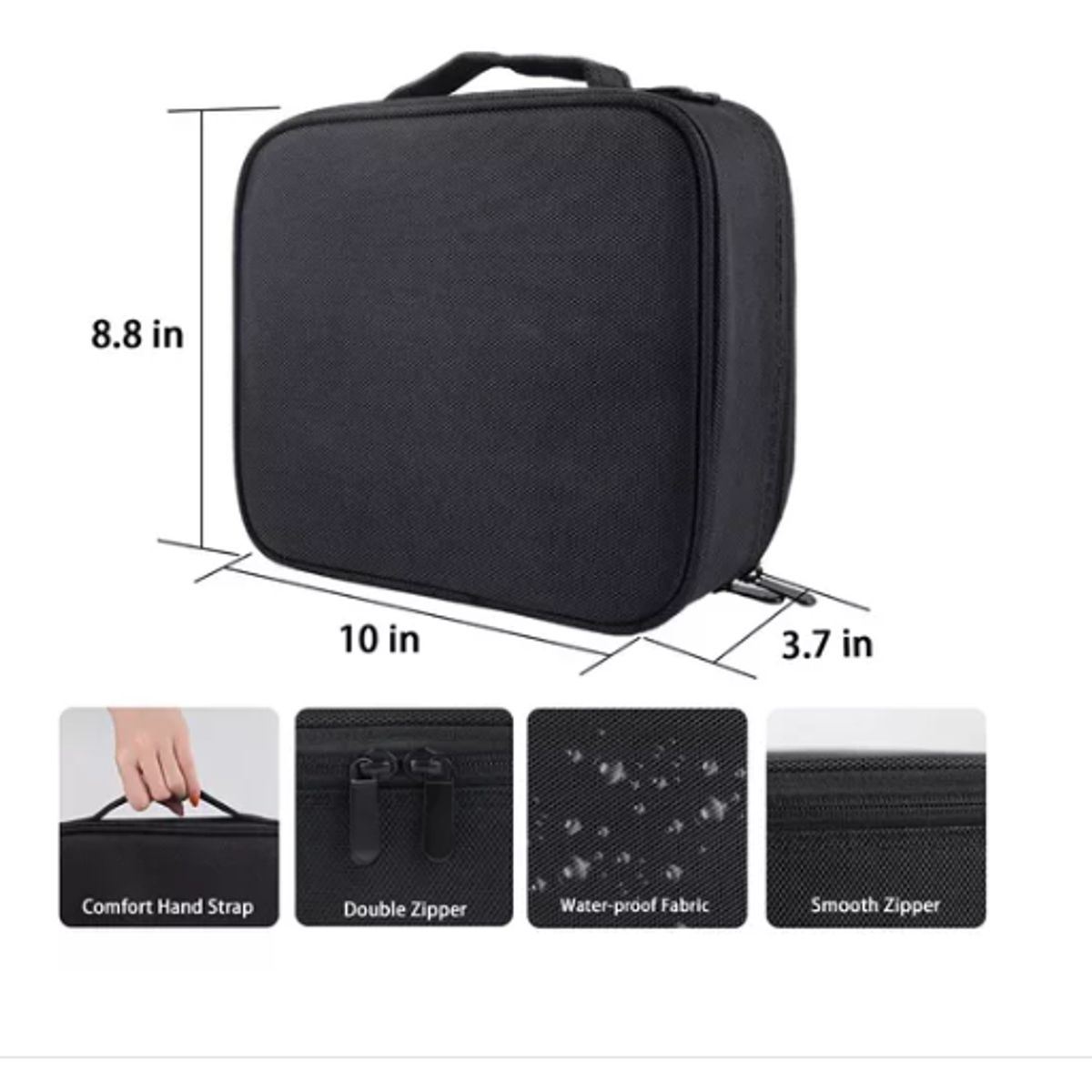 GENERICO - Maleta Maquillaje Portátil Cartera Cosméticos Negra